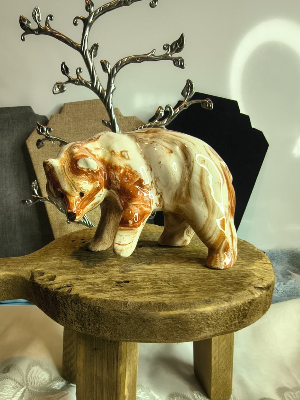 Alaskan Clay Pottery Bear Figure